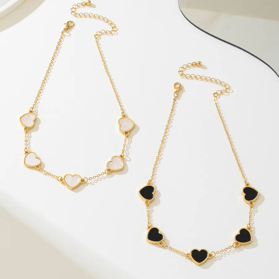 Women's Shell Heart Station Choker Necklace - View 5 | Hensley London