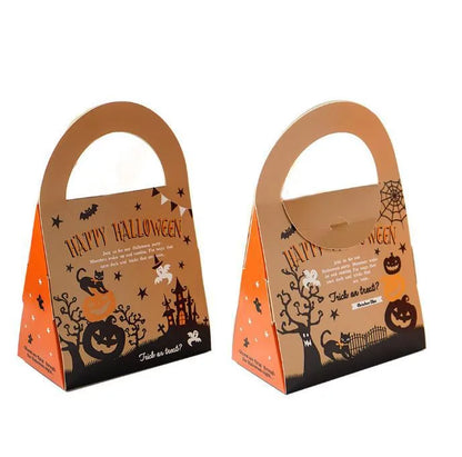 Halloween Candy Bag Handheld Paper Gift Wrapping Box Spooky Design 6