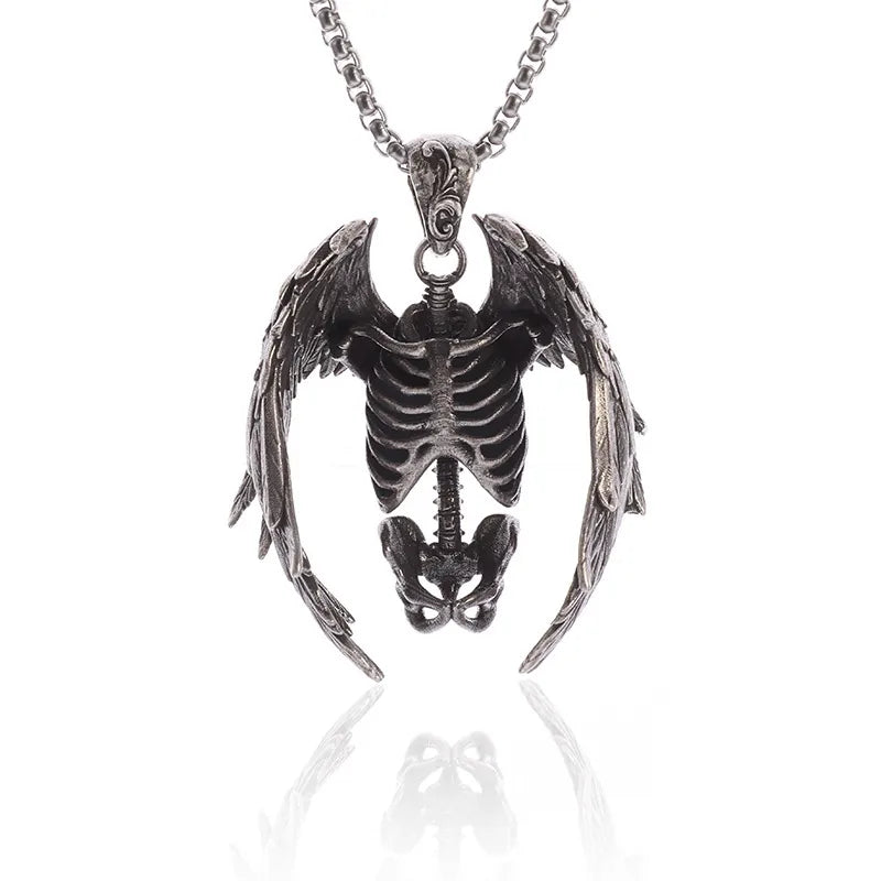 Unisex Retro Cartoon Character Necklace Silver Alloy 14