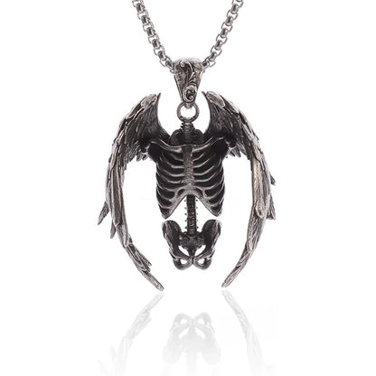 Unisex Retro Cartoon Character Necklace Silver Alloy 14