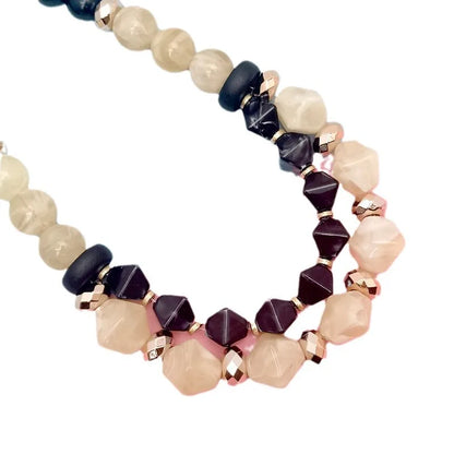 Women's Pendant Necklace Double Layer Acrylic Elegant Beaded 5