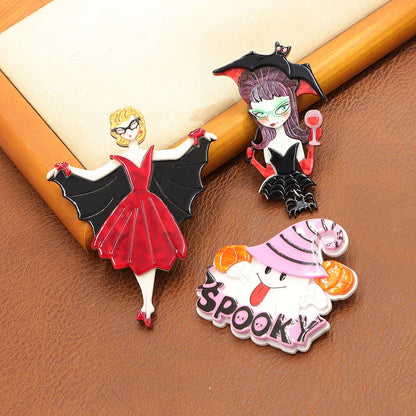 Women's Cat Brooch Pin Black Acrylic Animal Design 3