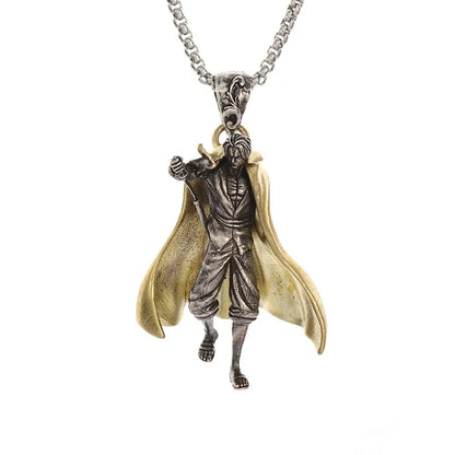 Unisex Retro Cartoon Character Necklace Silver Alloy 12