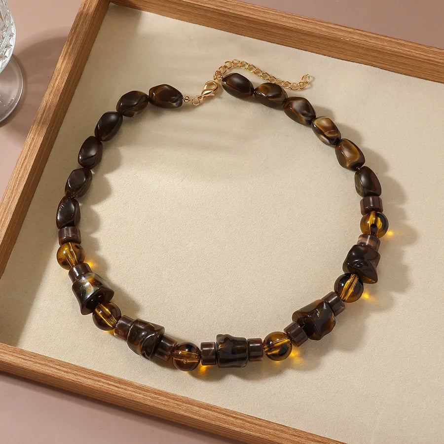 Women's Geometric Necklace Irregular Acrylic Minimalist Design 3
