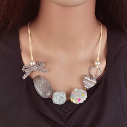 Women's Pendant Necklace Retro Beaded Shell Handmade Bohemian 1