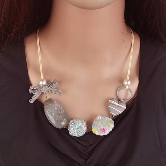 Women's Pendant Necklace Retro Beaded Shell Handmade Bohemian 1