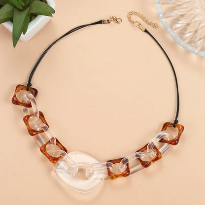 Women's Pendant Necklace Geometric Acrylic Handmade 6