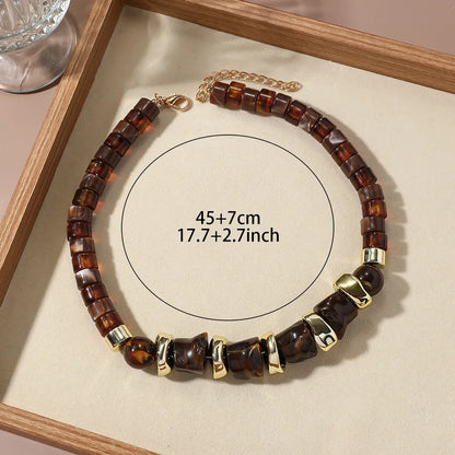 Women's Choker Necklace Irregular Acrylic Minimalist Cold Style 4