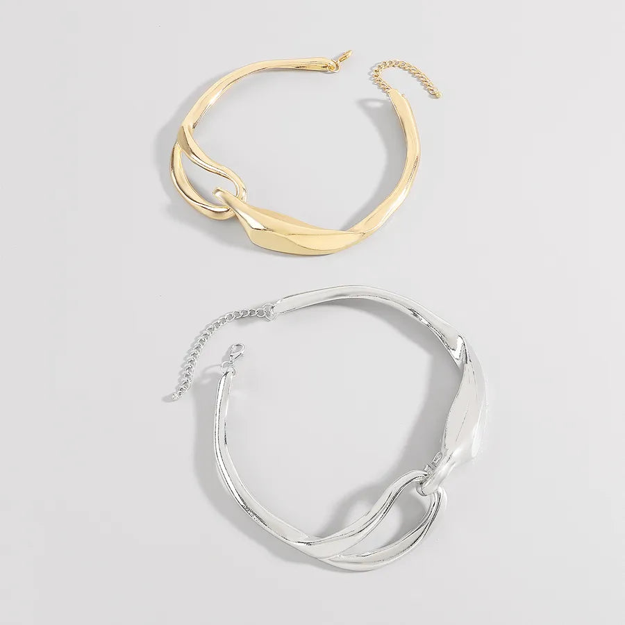 Women's Sculptural Metal Collar Choker Necklace - View 3 | Hensley London