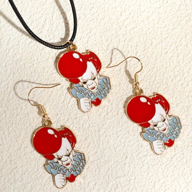 Women's Clown Jewelry Set Necklace and Earrings for Women Alloy 6