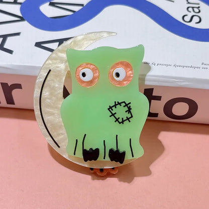 Women's Owl Brooch Pin Acrylic Animal Design Lightweight Fashion Accessory 2