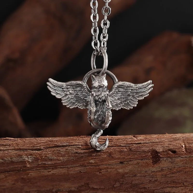 Unisex Retro Cartoon Character Necklace Silver Alloy 31