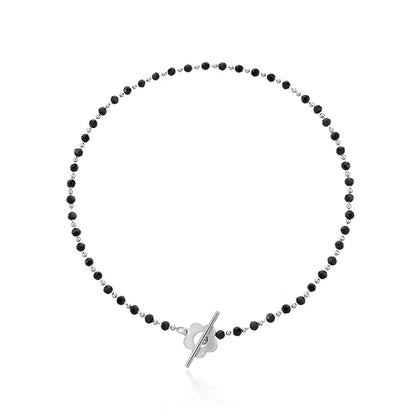 Women's Crystal Bead Flower Toggle Choker - View 2 | Hensley London