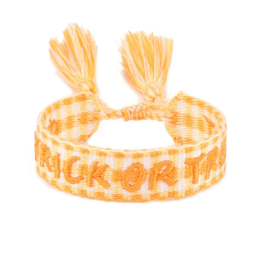 Women's Bracelet Black Handmade Polyester Retro Halloween 7