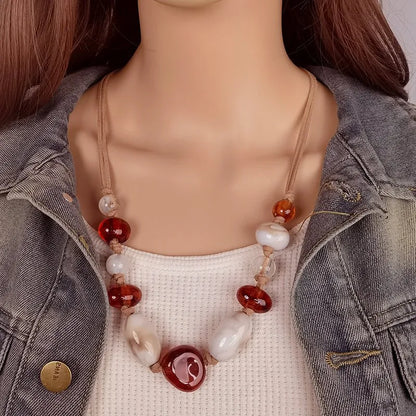 Women's Pendant Necklace Geometric Acrylic Handmade Fashion Jewelry 6