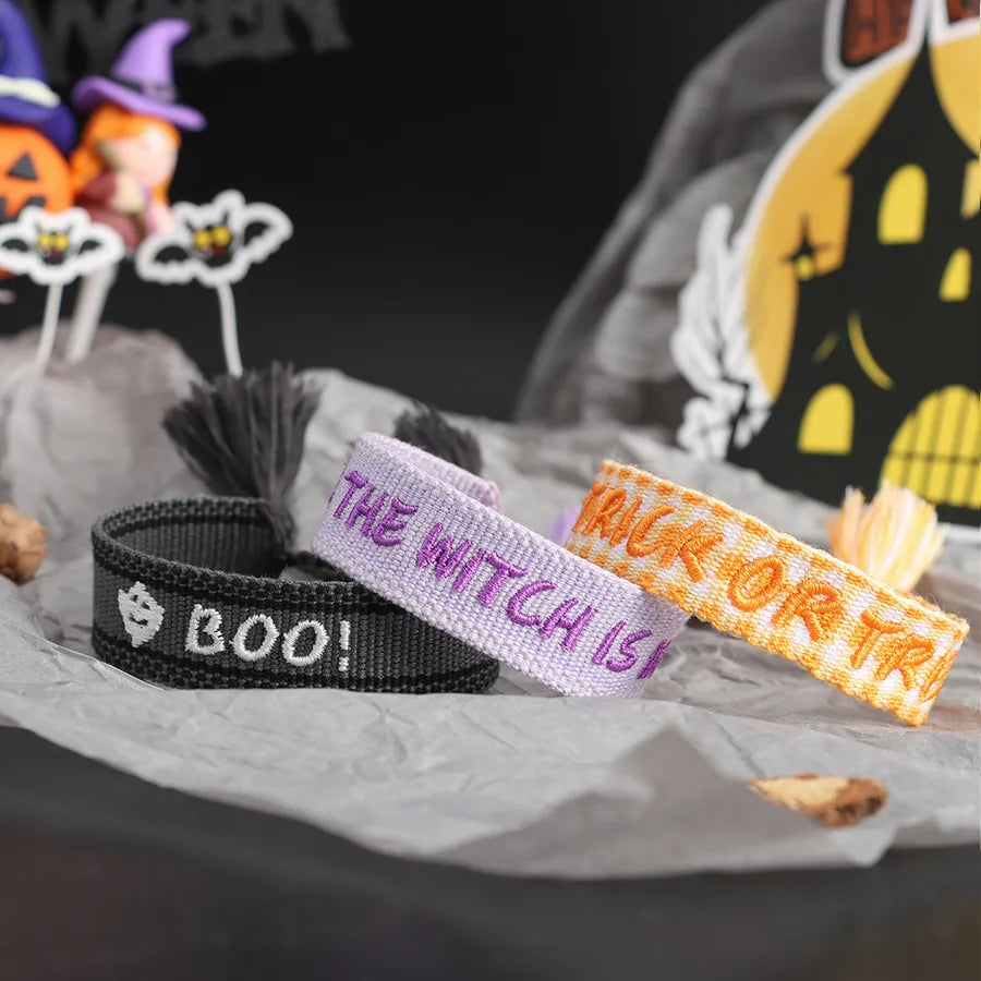 Women's Bracelet Black Handmade Polyester Retro Halloween 2