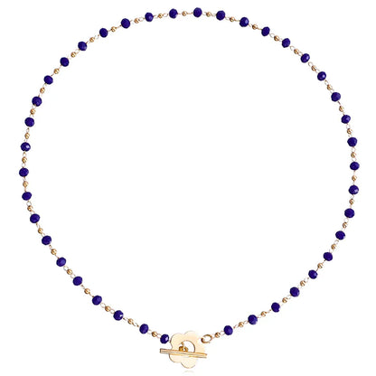 Women's Crystal Bead Flower Toggle Choker - View 11 | Hensley London