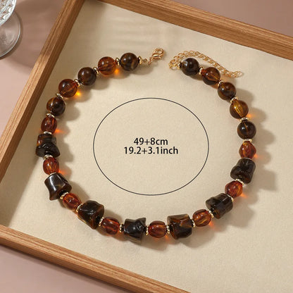 Women's Necklace Geometric Acrylic Beads Minimalist Style 4