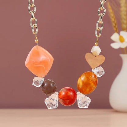 Women's Pendant Necklace Geometric Acrylic Fashion Jewelry 4