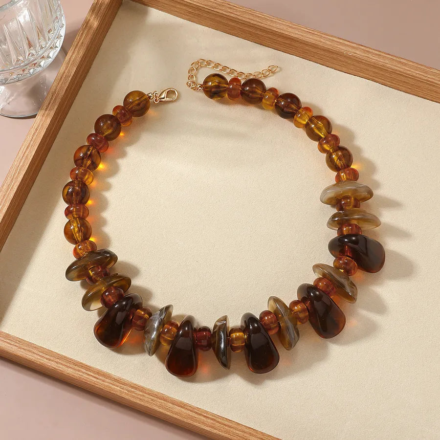 Unisex Irregular Necklace Multicolor Acrylic Geometric 3