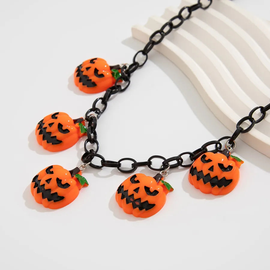 Men's Necklace Pumpkin Head U-Shape Plastic Iron Hip-Hop Style 3