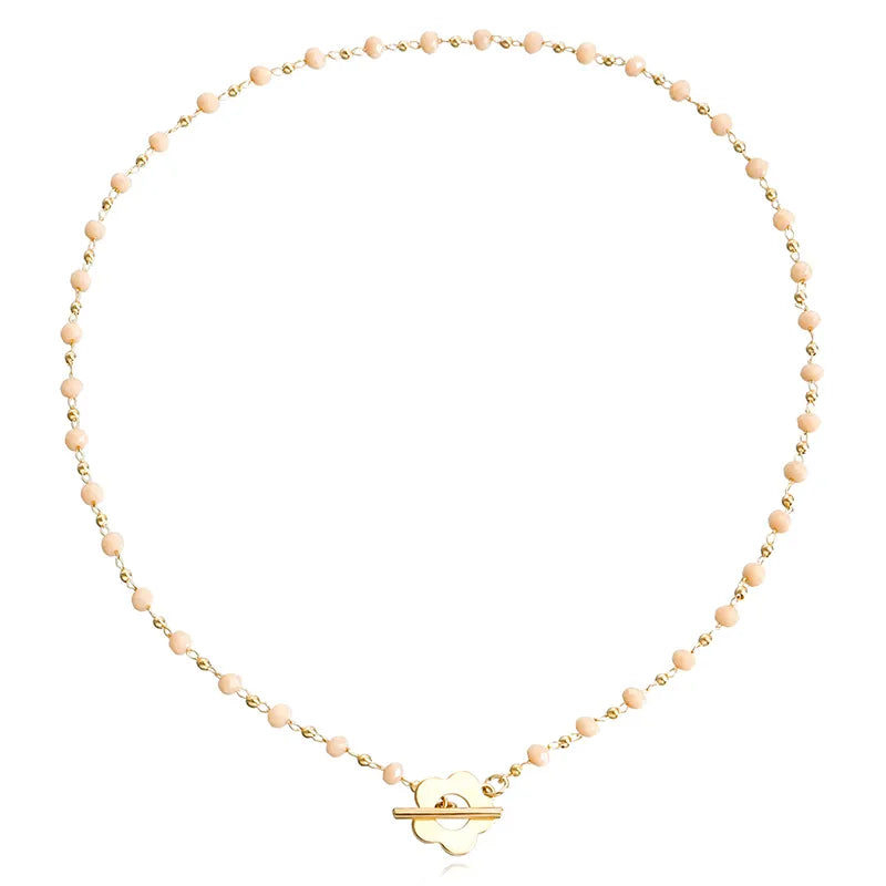 Women's Crystal Bead Flower Toggle Choker - View 6 | Hensley London