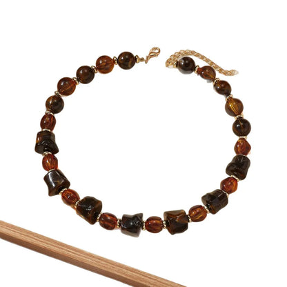 Women's Necklace Geometric Acrylic Beads Minimalist Style 5