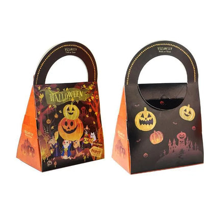 Halloween Candy Bag Handheld Paper Gift Wrapping Box Spooky Design 7