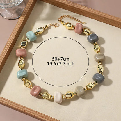 Women's Necklace Geometric Resin Oval Cold Style 3