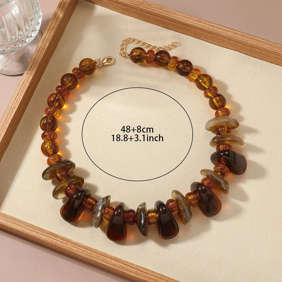 Unisex Irregular Necklace Multicolor Acrylic Geometric 4