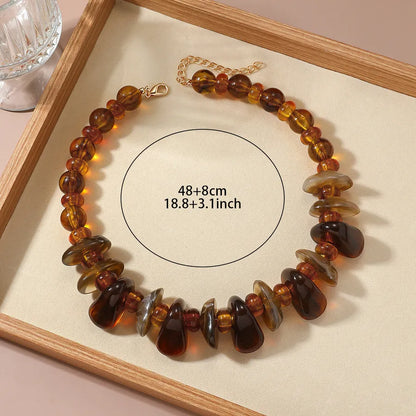 Unisex Irregular Necklace Multicolor Acrylic Geometric 4