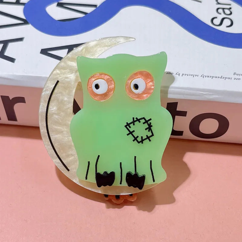 Women's Owl Brooch Pin Acrylic Animal Design Lightweight Fashion Accessory 5