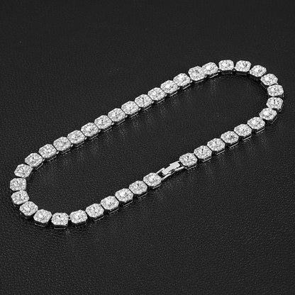 Women's Iced Out Crystal Tennis Chain Necklace - View 11 | Hensley London
