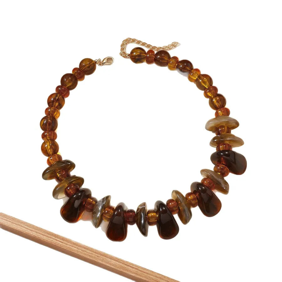 Unisex Irregular Necklace Multicolor Acrylic Geometric 5