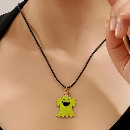 Women's Ghost Pendant Necklace and Earring Set Zinc Alloy 4