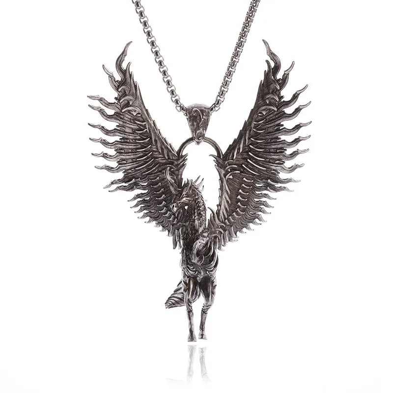 Unisex Retro Cartoon Character Necklace Silver Alloy 17