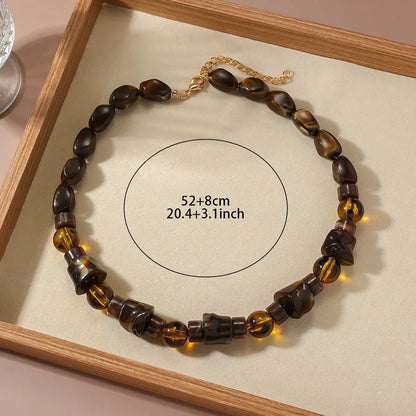 Women's Geometric Necklace Irregular Acrylic Minimalist Design 4