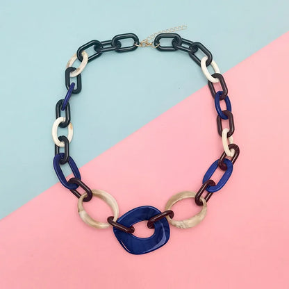Women's Necklace Geometric Pattern Handmade Acrylic 3