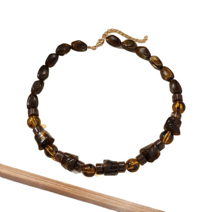 Women's Geometric Necklace Irregular Acrylic Minimalist Design 5