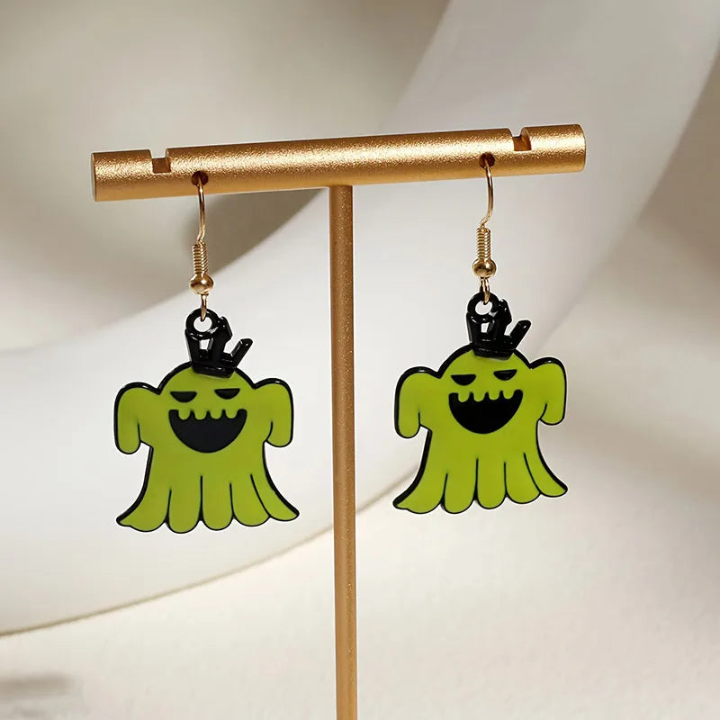 Women's Ghost Pendant Necklace and Earring Set Zinc Alloy 11