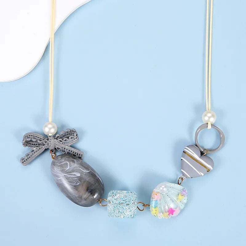 Women's Pendant Necklace Retro Beaded Shell Handmade Bohemian 5