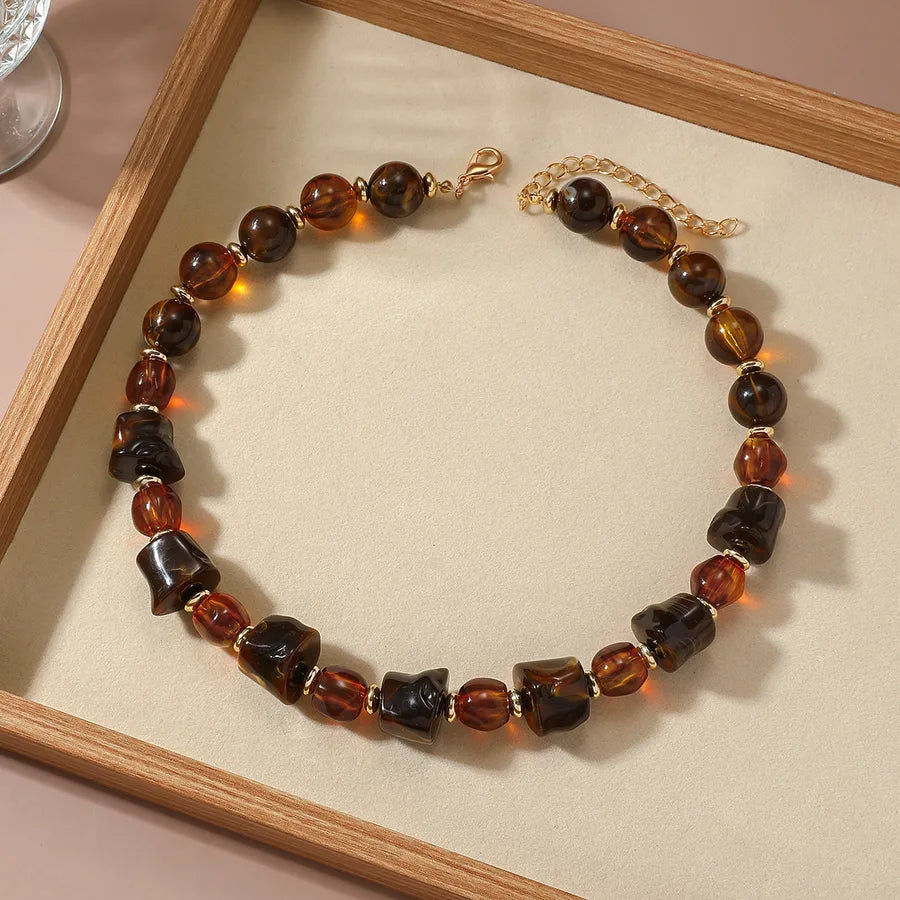 Women's Necklace Geometric Acrylic Beads Minimalist Style 3