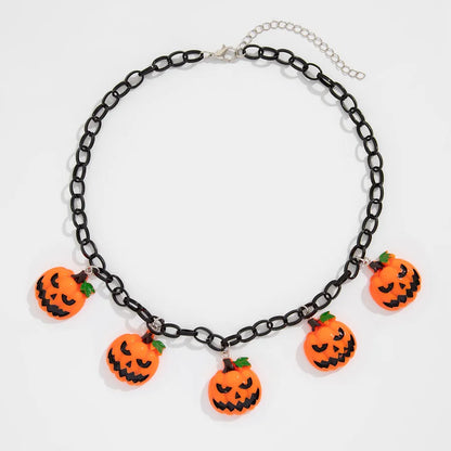 Men's Necklace Pumpkin Head U-Shape Plastic Iron Hip-Hop Style 4