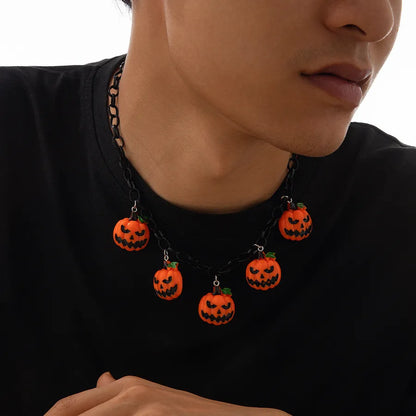 Men's Necklace Pumpkin Head U-Shape Plastic Iron Hip-Hop Style 2