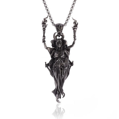 Unisex Retro Cartoon Character Necklace Silver Alloy 21