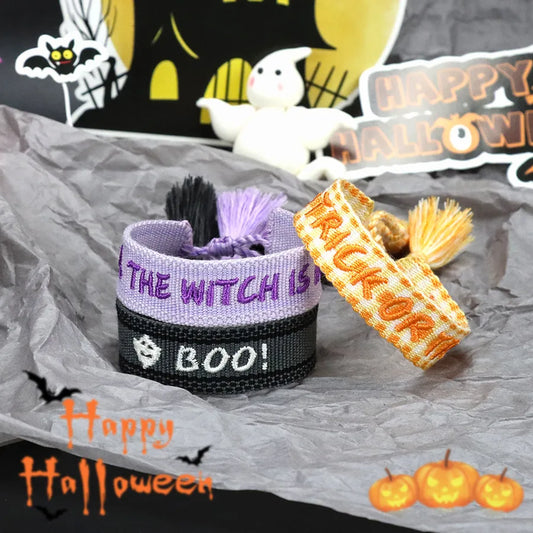 Women's Bracelet Black Handmade Polyester Retro Halloween 1