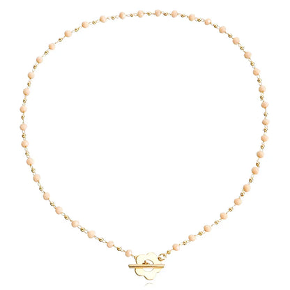 Women's Crystal Bead Flower Toggle Choker - View 9 | Hensley London