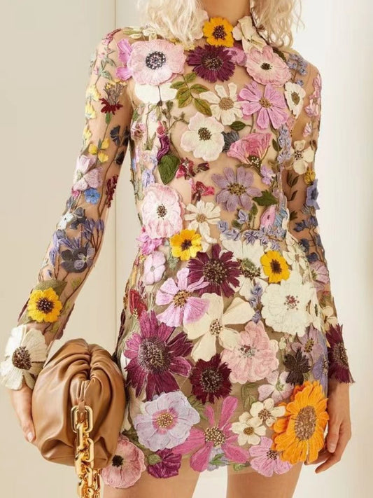 Women's Floral Maxi Dress Green Eco-Friendly Polyester 1