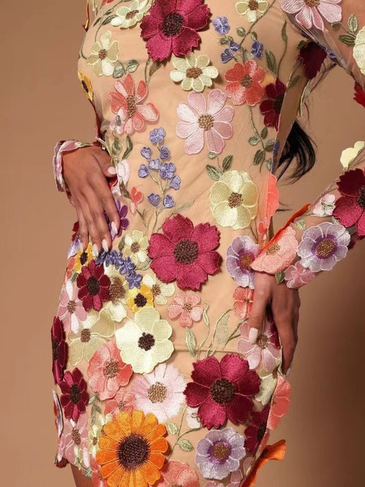 Women's Floral Maxi Dress Green Eco-Friendly Polyester 2