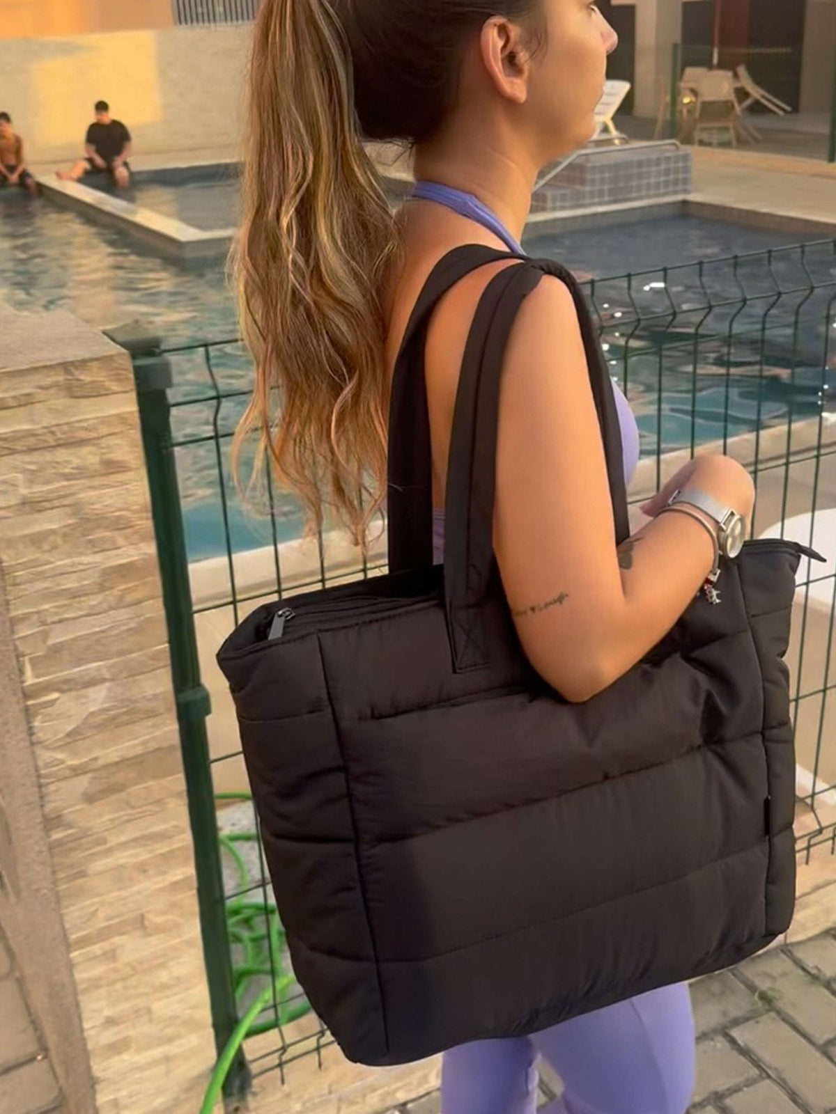 Women's Quilted Puffer Tote Bag – product view 15
